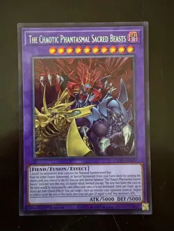 Yugioh The Chaotic Phantasmal Sacred Beast CORI-EN029 Secret Rare 1st Ed NM - Image 1