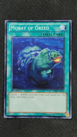 Moray of Greed SDRE-EN029 1st Ed: Realm of the Sea Emperor Yu-Gi-Oh LP - Image 1