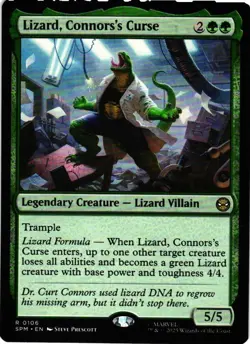 MAGIC MTG MARVEL SPIDER-MAN 0106 R LIZARD, CONNORS'S CURSE NON-FOIL - Image 1