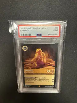 2023 DISNEY LORCANA THE FIRST CHAPTER FOIL RAPUNZEL GIFTED WITH HEALING PSA 9 - Image 1