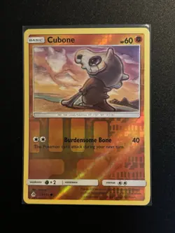 Pokemon Cubone Reverse Holo Common SM - Forbidden Light 57/131 NM - Image 1