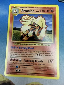 Arcanine 18/108 XY Evolutions Non Holo Rare 2016 Pokemon Card - Image 1