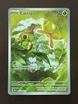 Pokemon TCG Caterpie 172/165 Holo Illustration Rare Scarlet and Violet 151 Card - Image 1