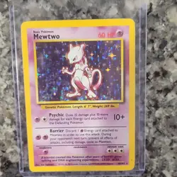 Mewtwo 10/102 Pokemon TCG 1999 Base Set Holo Unlimited Rare HP - Image 1