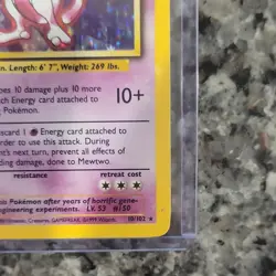 Mewtwo 10/102 Pokemon TCG 1999 Base Set Holo Unlimited Rare HP - Image 5