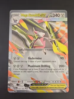 Pokemon TCG - Mega Excadrill ex 065/084 Me05: Pitch Black Holo - Image 1