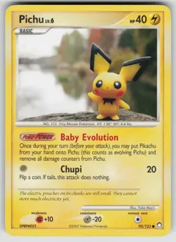 Pichu 93/123 Common Mysterious Treasures Pokemon Lightly Played - Image 1