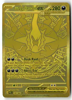 MEGA DARKRAI EX 120/084 MEGA HYPER RARE PITCH BLACK POKEMON HOLO NEAR MINT - Image 1