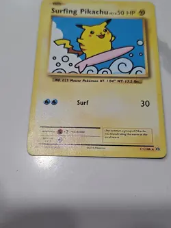 Surfing Pikachu 111/108 Secret Rare Evolutions Pokemon Moderately Played - Image 2