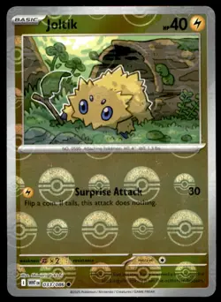 Joltik (Poke Ball Pattern) 033/086 Common White Flare Pokemon Holo LP - Image 1