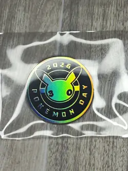 Nintendo Pikachu Pokemon TCG 2026 Pokemon Day Holofoil Metal Coin 1.5 in - Image 1