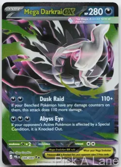 Mega Darkrai ex 048/084 Double Rare Pitch Black Pokemon Holo Near Mint - Image 1