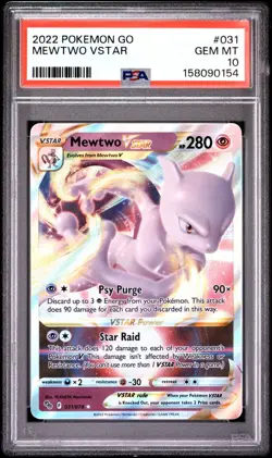 2022 Pokemon Go TCG 031 Mewtwo Vstar PSA 10 GEM MINT RARE BGS CGC - Image 2