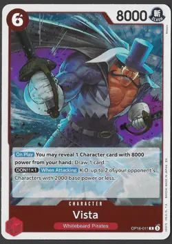 Vista OP16-011 Rare The Time of Battle One Piece Foil Near Mint - Image 1