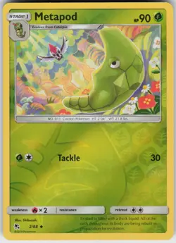 Reverse Holo Metapod 2/68 Uncommon Hidden Fates Near Mint - Image 1