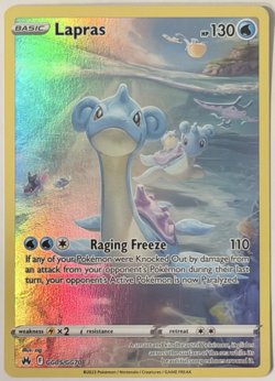 Lapras GG05/GG70 SWSH: Crown Zenith: Galarian Gallery Holo Pokemon Card NM - Image 1