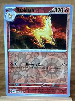 Pokemon TCG Rapidash 020/142 Stellar Crown Reverse Holo Uncommon - Image 1