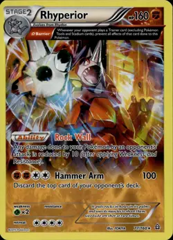 Rhyperior 77/160 DMG Rare Primal Clash Pokemon Reverse Holo - Image 1