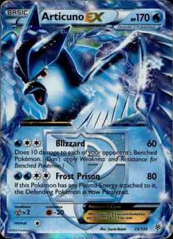 Articuno EX 25/135 HP EX Rare Plasma Storm Pokemon Holo - Image 1