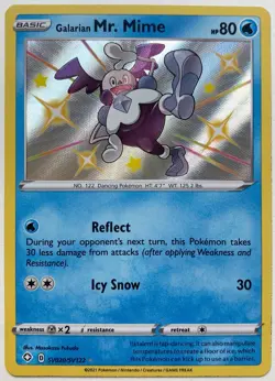 Galarian Mr. Mime SV020/SV122 Shining Fates: Shiny Vault Holo Pokemon - Image 1