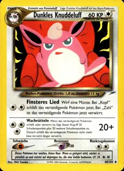 Pokemon Dunkles Knuddeluff Neo Destiny #40 🇩🇪AA-004 - Image 1