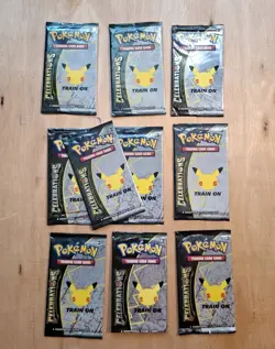x10 Pokemon 25th Anniversary Celebrations Booster Pack Sealed - Image 1