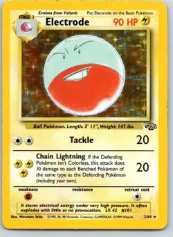 Electrode (2) 02/64 Holo Rare Pokemon TCG Jungle - Image 1