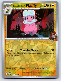 Team Rocket's Flaaffy 073/182 Pokemon Destined Rivals Reverse Holo NM/LP - Image 1