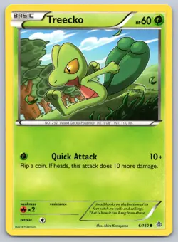 Treecko 6/160 Primal Clash Pokemon LP - Image 1