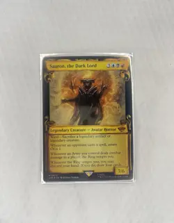 MTG Sauron, the Dark Lord Showcase Scrolls Lord of the Rings Foil - Image 1