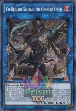1st ed Tri-Brigade Shuraig the Ominous Omen secret rare PHRA-EN048 Yugioh - Image 1
