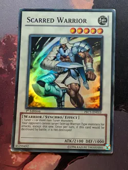 Yugioh Scarred Warrior PRC1-EN013 Super Rare 1st Edition - Mod Played - Image 1
