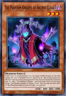 Yugioh RA04-EN263 - The Phantom Knights of Ancient Cloak - Platinum Secret Rare - Image 1