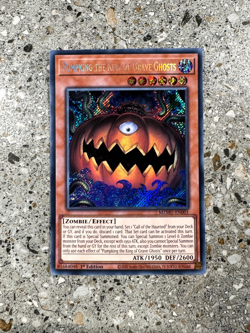 Yugioh TCG Pumpking the King of Grave Ghosts MZMU-EN001 Secret Rare 1st Ed NM - Image 1
