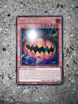 Yugioh TCG Pumpking the King of Grave Ghosts MZMU-EN001 Secret Rare 1st Ed NM - Image 3
