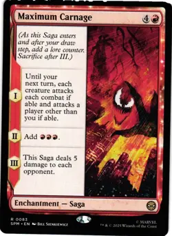 MAGIC MTG MARVEL SPIDER-MAN 0083 R MAXIMUM CARNAGE NON-FOIL - Image 1