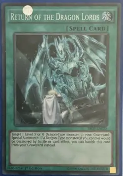 YuGiOh Return of the Dragon Lords Secret Rare 1st Edition LCKC-EN074 - Image 1