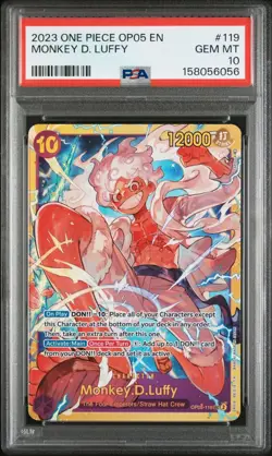 2023 ONE PIECE OP05-AWAKENING OF THE NEW ERA #119 MONKEY D. LUFFY PSA 10 - Image 1