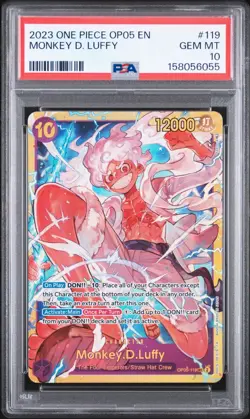 2023 ONE PIECE OP05-AWAKENING OF THE NEW ERA #119 MONKEY D. LUFFY PSA 10 - Image 1