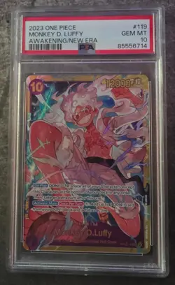 2023 ONE PIECE OP05-AWAKENING OF THE NEW ERA #119 MONKEY D. LUFFY PSA 10 - Image 1