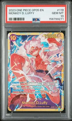 2023 ONE PIECE OP05-AWAKENING OF THE NEW ERA #119 MONKEY D. LUFFY PSA 10 - Image 1