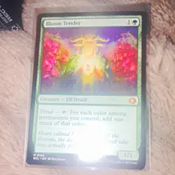 Bloom Tender 0166 Eventide Foil Mythic Creature Elf Druid Green English - Image 1