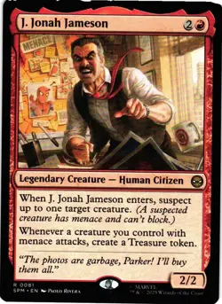 MAGIC MTG MARVEL SPIDER-MAN 0081 R J. JONAH JAMESON NON-FOIL - Image 1
