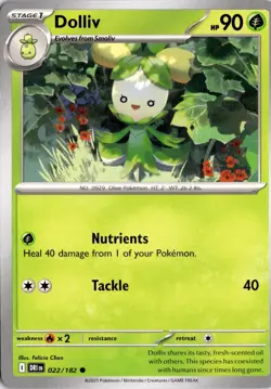 Dolliv 022/182 SV10: Destined Rivals Pokemon Card TCG - Image 1