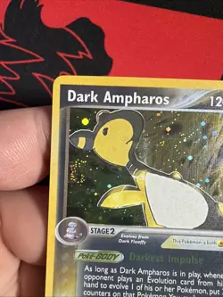 Dark Ampharos NM 2/109 - Holo Team Rocket Returns - Pokemon NICE SWIRL - Image 2