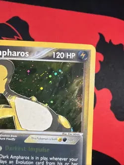 Dark Ampharos NM 2/109 - Holo Team Rocket Returns - Pokemon NICE SWIRL - Image 3