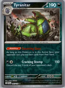 Tyranitar 095/159 Rare Journey Together Pokemon Reverse Holo Near Mint - Image 1