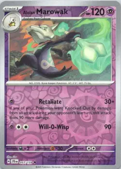 ALOLAN MAROWAK 057/159 UNCOMMON JOURNEY TOGETHER POKEMON REVERSE HOLO NM/M - Image 1