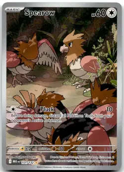Spearow 151/132 Illustration Rare Mega Evolution Pokemon Near Mint - Image 1