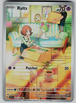 Ralts 211/198 Illustration Rare Scarlet & Violet Pokemon Near Mint - Image 1